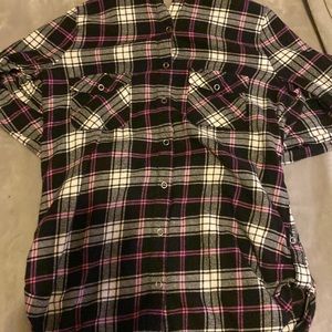 Purple striped flannel size medium from Derek Heart